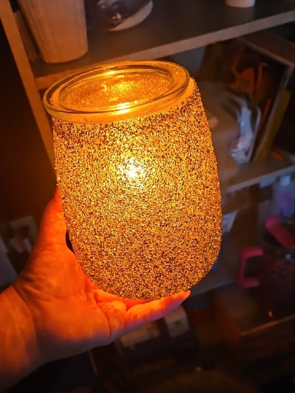 Scentsy Silver Glitter Electric Wax Warmer